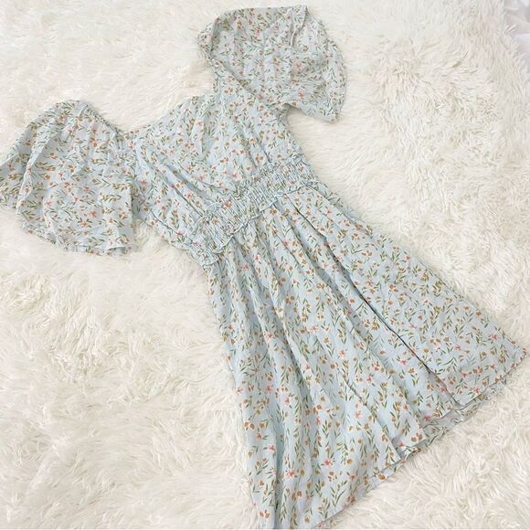 Altar'd State Floral Flutter Sleeve Dress - Picture 2 of 5